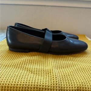 Vagabond Jolin Black Leather Ballet Flats